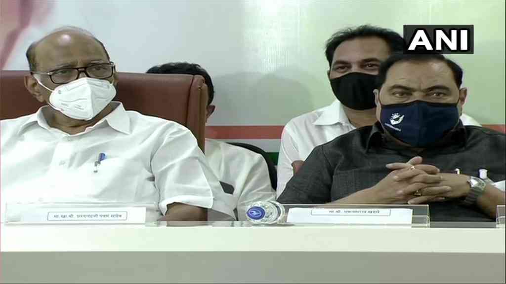L to R: Sharad Pawar, Eknath Khadse